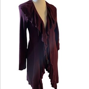 Lauren Ralph Lauren Ladies Long Ruffled Wrap Excellent Condition Size Large